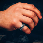 Handmade Oxidized Sterling Silver Skull Ring: Gothic Jewelry Gift   Charmora Jewelry
