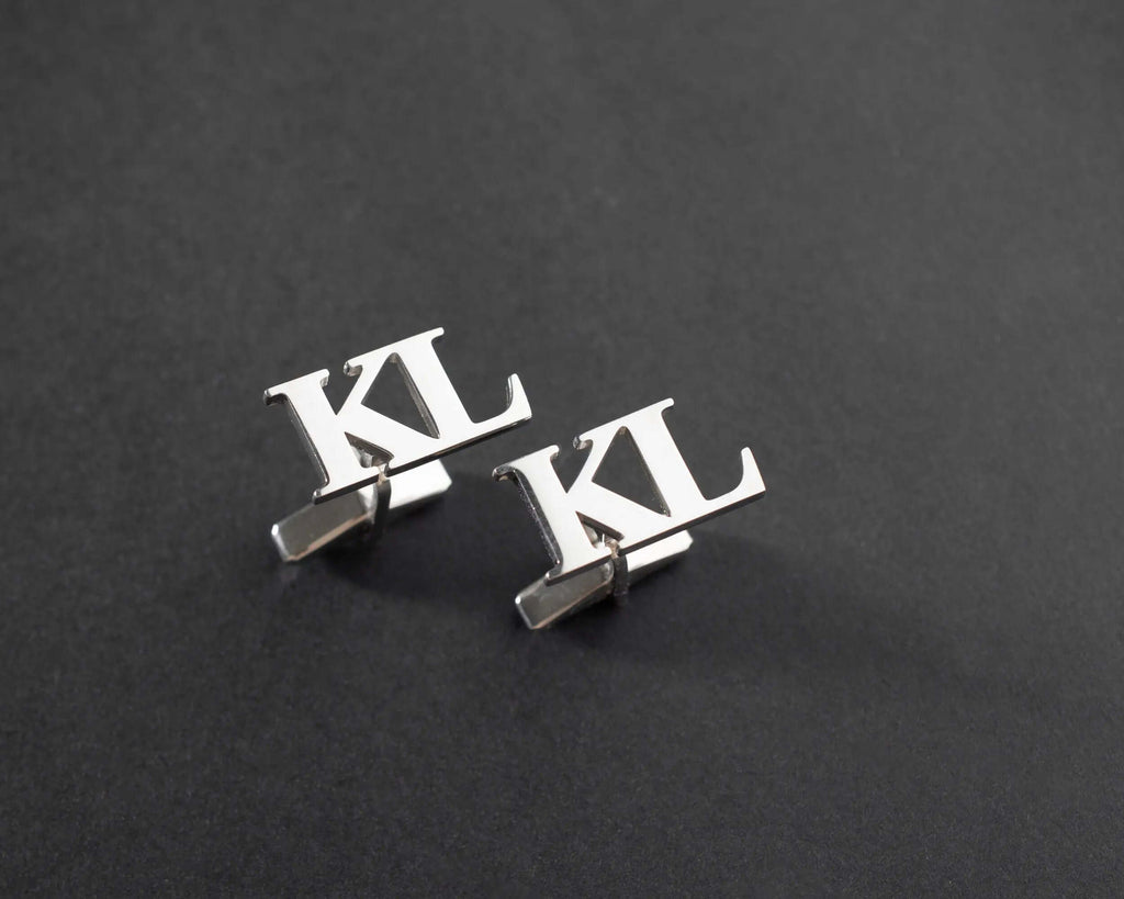 Personalized Sterling Silver Cufflinks, Handmade Wedding Gift   Charmora Jewelry