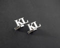 Personalized Sterling Silver Cufflinks, Handmade Wedding Gift   Charmora Jewelry
