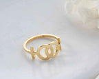 Solid Gold Lesbian Venus Symbol Ring: LGBTQ Pride Jewelry