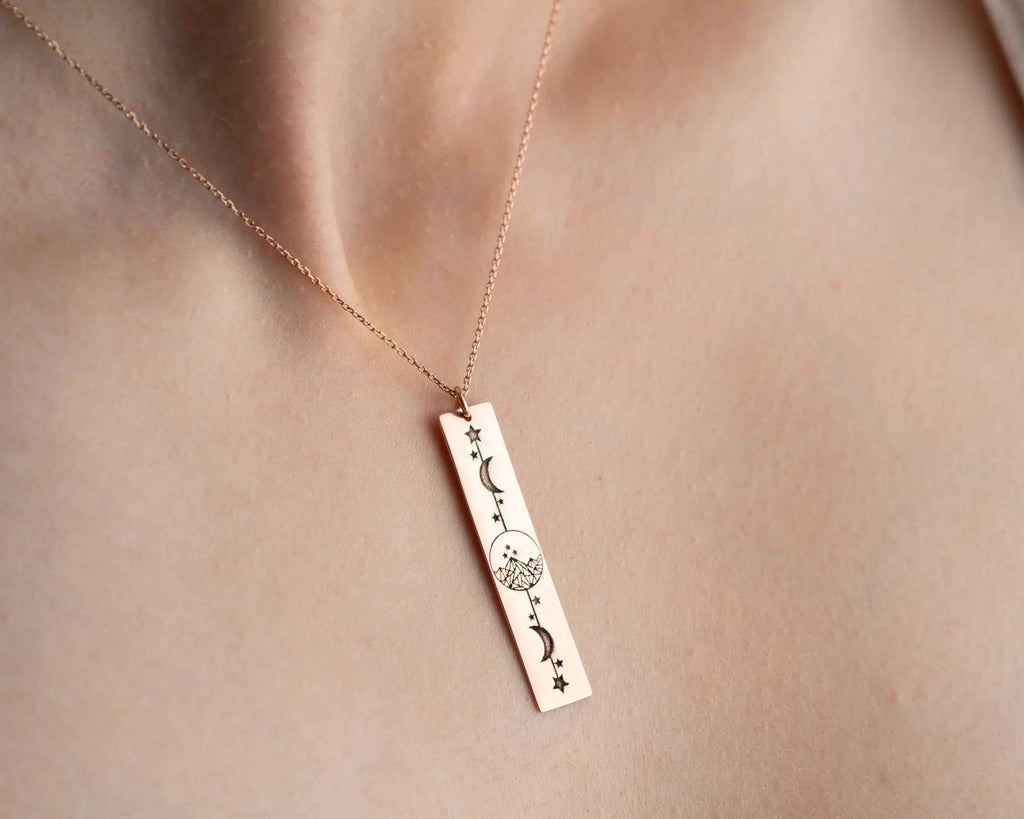 Night Court Velaris Mountain Necklace: Sterling Silver Bookish Jewelry