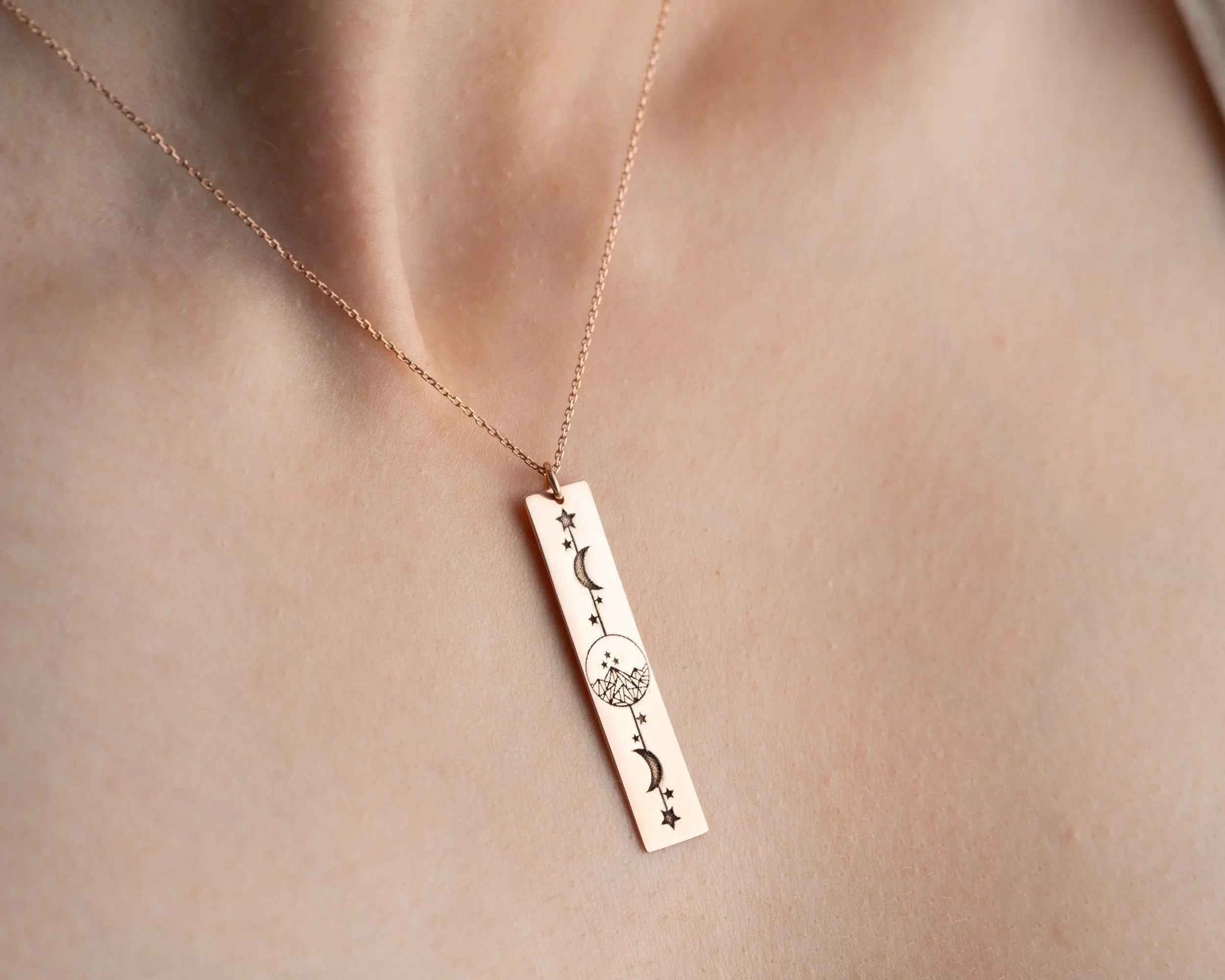 Night Court Velaris Mountain Necklace: Sterling Silver Bookish Jewelry