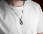 Sterling Silver Spartan Helmet Necklace: Handmade Warrior Pendant   Charmora Jewelry