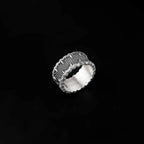 Oxidized 925 Sterling Silver Men's Ring: Handmade Silver Jewelry   Charmora Jewelry