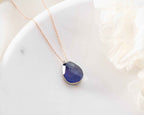 Color Changing Mood Necklace | Blue Flash Mystic Labradorite Pendant | Rose Gold Energy Stone Jewelry
