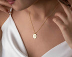 Birth Flower Initial Necklace: Engraved Sterling Silver Personalized Jewelry