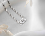 333 Angel Number Necklace: Sterling Silver Lucky Charm