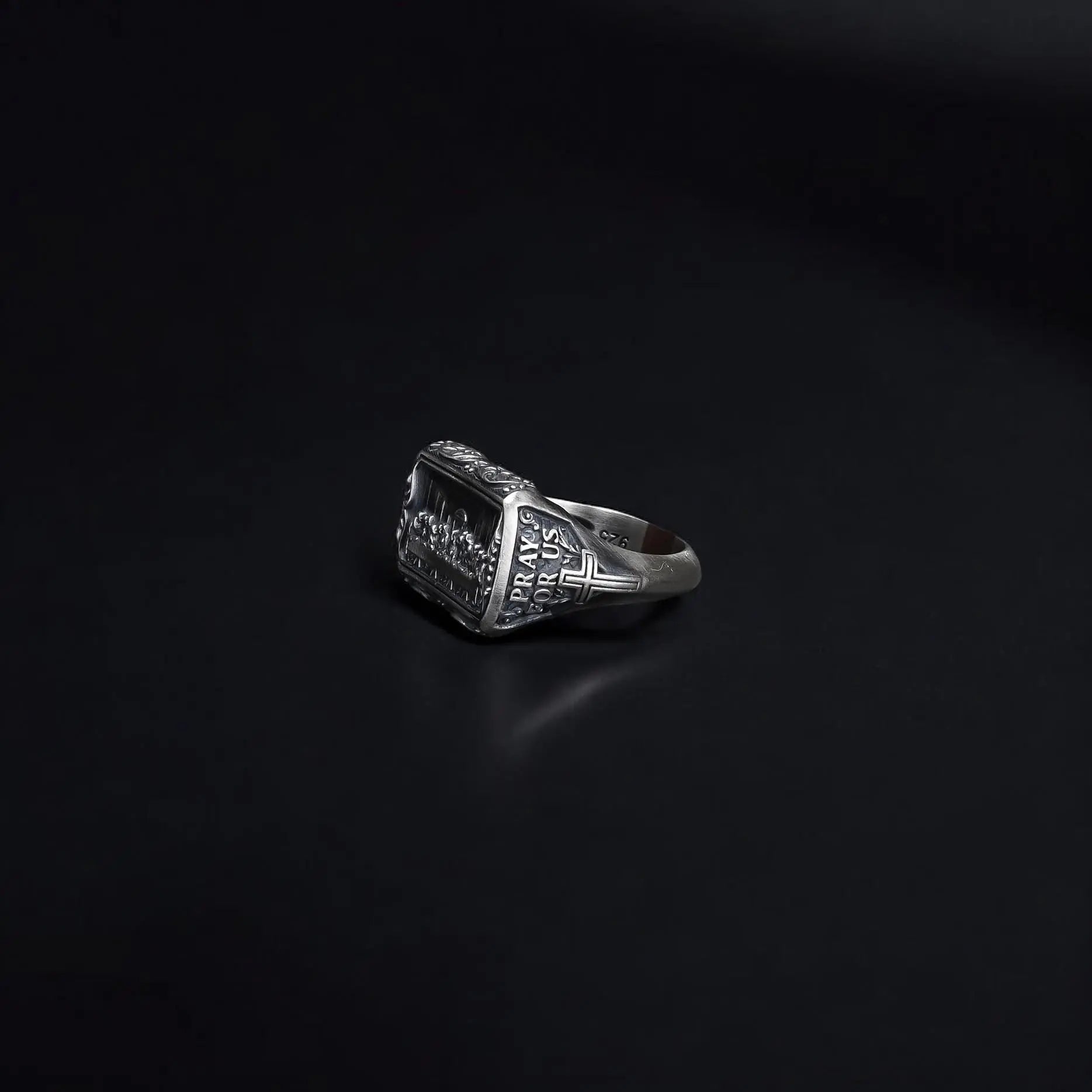 Sterling Silver Last Supper Ring: Leonardo da Vinci Artwork   Charmora Jewelry
