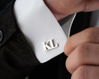 Personalized Sterling Silver Cufflinks, Handmade Wedding Gift   Charmora Jewelry