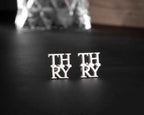 Personalized Initial Cufflinks, Sterling Silver Wedding Groomsmen Gift