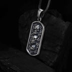 Sterling Silver Three Wise Skulls Necklace: Gothic Pendant Jewelry