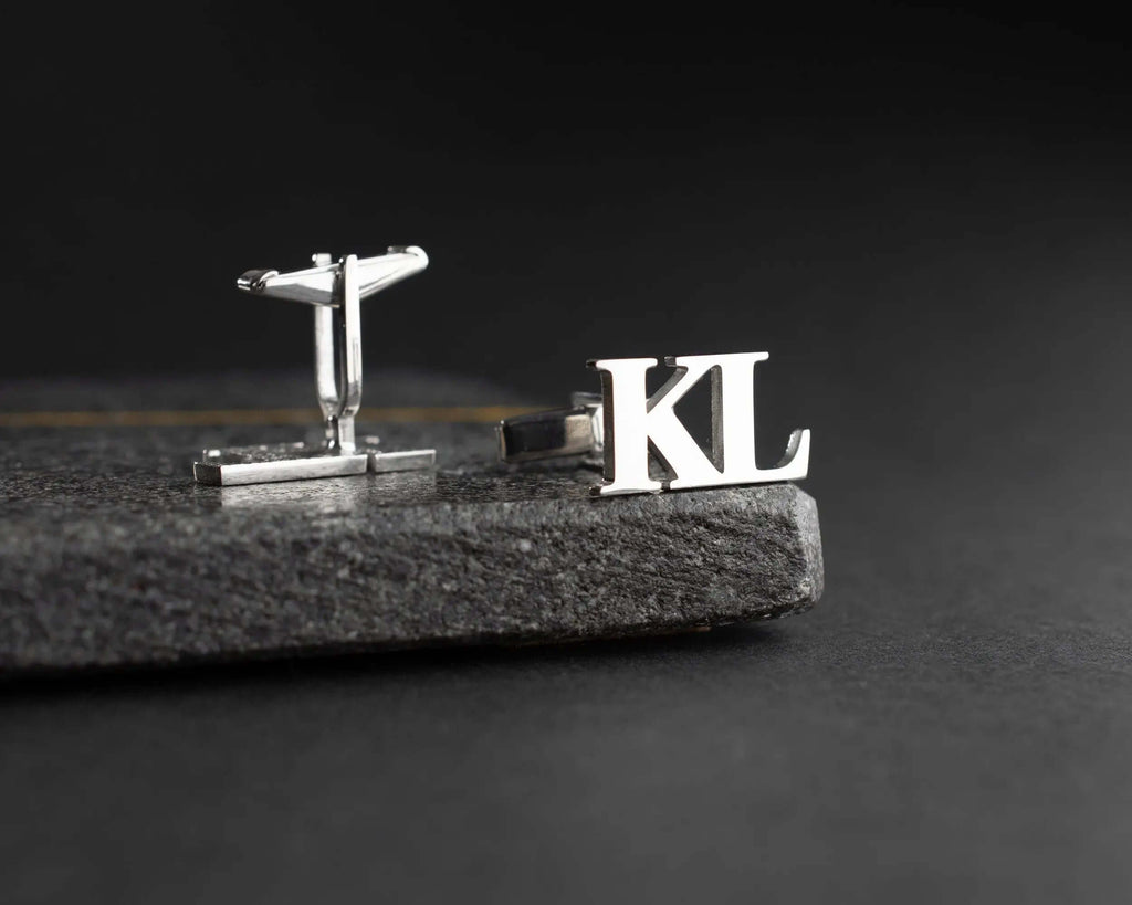 Personalized Sterling Silver Cufflinks, Handmade Wedding Gift   Charmora Jewelry