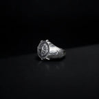 Sterling Silver Compass Ring: Nautical Fidget Jewelry, Unisex Band   Charmora Jewelry