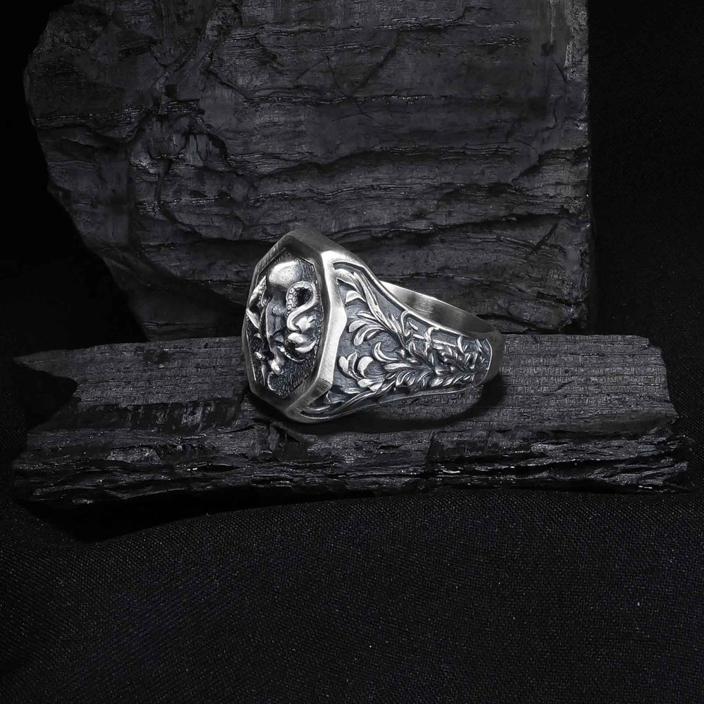 Octopus Men's Silver Ring, Lovecraft Cthulhu Statement Ring, Nautical Jewelry, Mythical Creature Gift