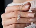 Sterling Silver Initial Necklace: Custom Letter Pendant