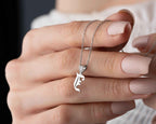 Sterling Silver Initial Necklace: Custom Letter Pendant