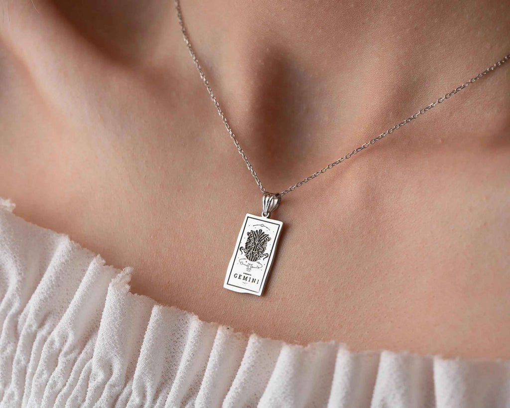 Sterling Silver Zodiac Sign Necklace: Personalized Horoscope Pendant