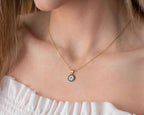 Sterling Silver Blue Evil Eye Necklace: Gold Protection Charm