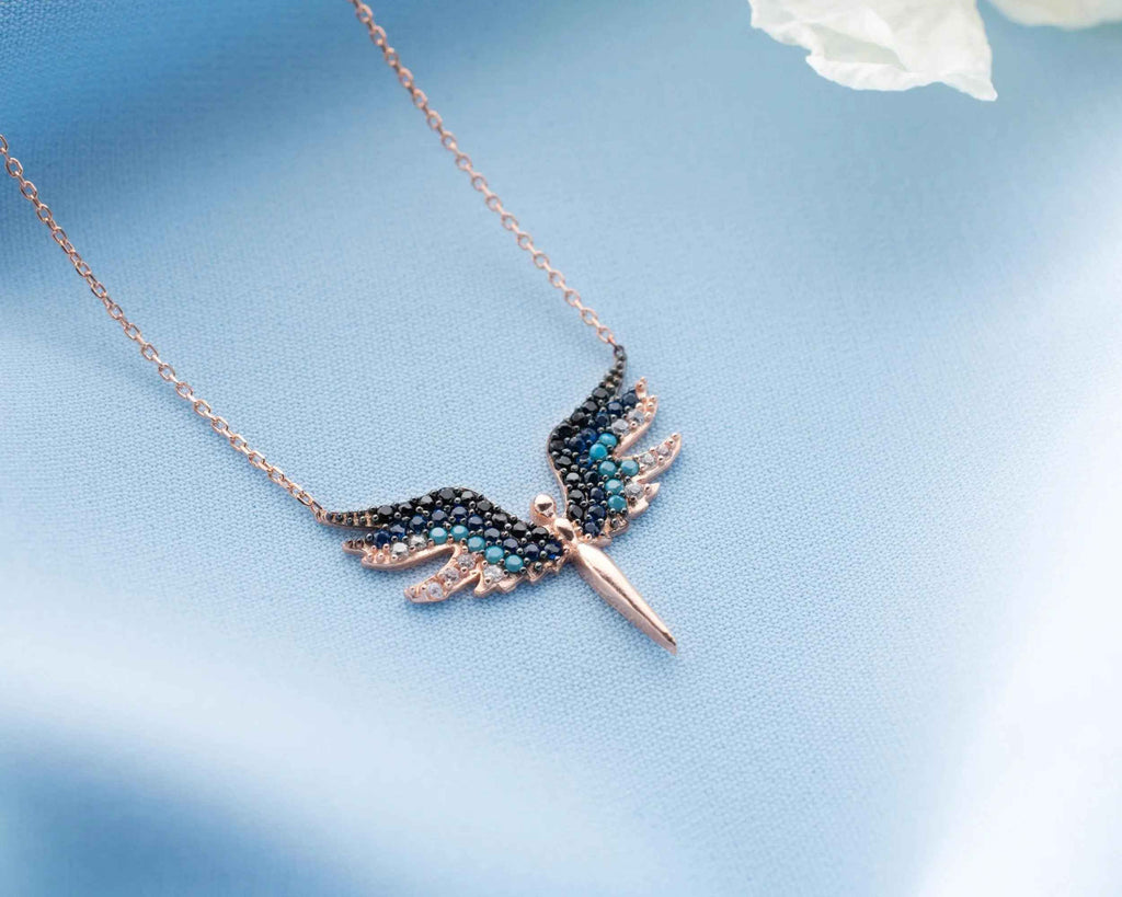Sterling Silver Archangel Michael Necklace: Guardian Angel Wings