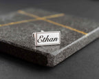 Engraved Sterling Silver Name Cufflinks, Personalized Gift