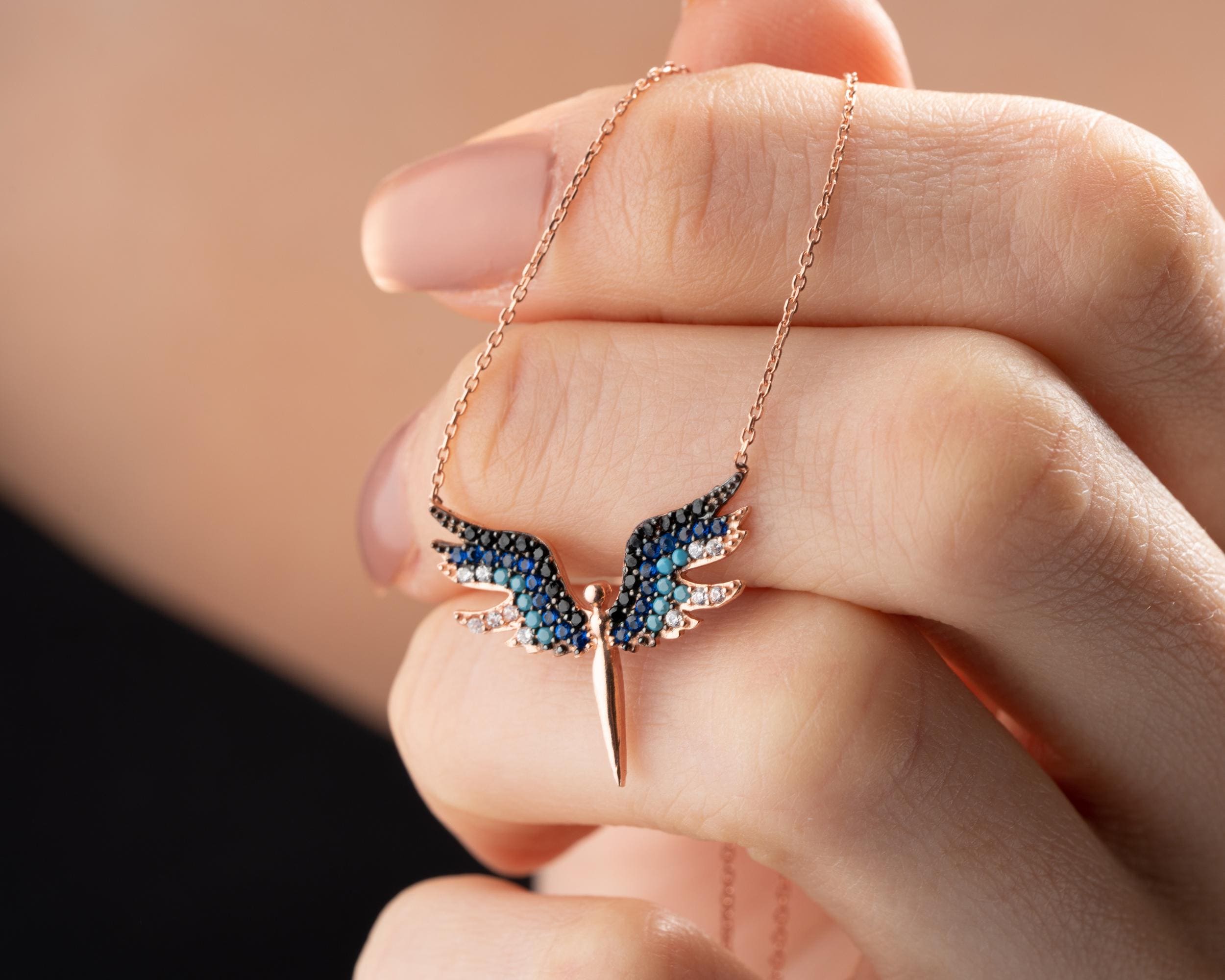 Sterling Silver Archangel Michael Necklace: Guardian Angel Wings