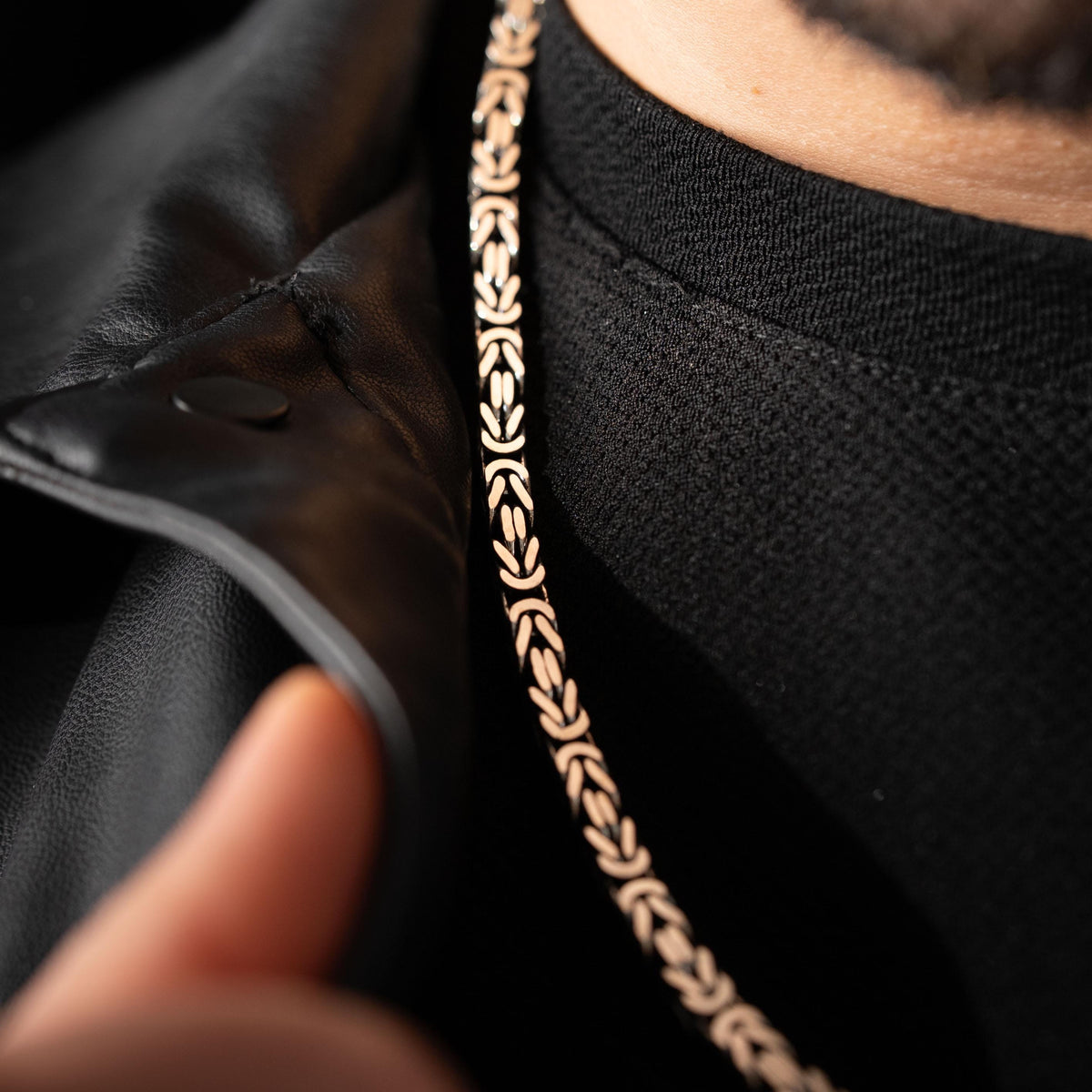 Byzantine Square Chain  Necklace  Charmora Jewelry