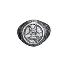 Sterling Silver Owl Ring: All-Seeing Eye Bird Jewelry   Charmora Jewelry