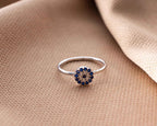 Sterling Silver Evil Eye Ring: Women's Protection Jewelry