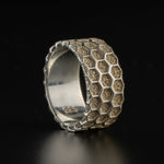 Honeycomb Hexagon Ring  Ring  Charmora Jewelry