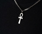 Sterling Silver Egyptian Ankh Cross Necklace: Symbol of Life Pendant   Charmora Jewelry