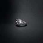 Sterling Silver Spartan Ring: Leonidas Warrior Shield Design   Charmora Jewelry