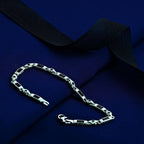 Black Zircon Baguette Stone Bracelet Handmade Sterling Silver Chain   Charmora Jewelry