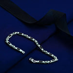 Black Zircon Baguette Stone Bracelet Handmade Sterling Silver Chain   Charmora Jewelry