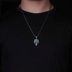 925 Silver Dragon Cross Necklace | Handmade Gothic Faith Men Jewelry