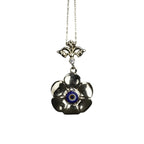 Evil Eye Flower Necklace: Sterling Silver Nazar Protection Pendant   Charmora Jewelry