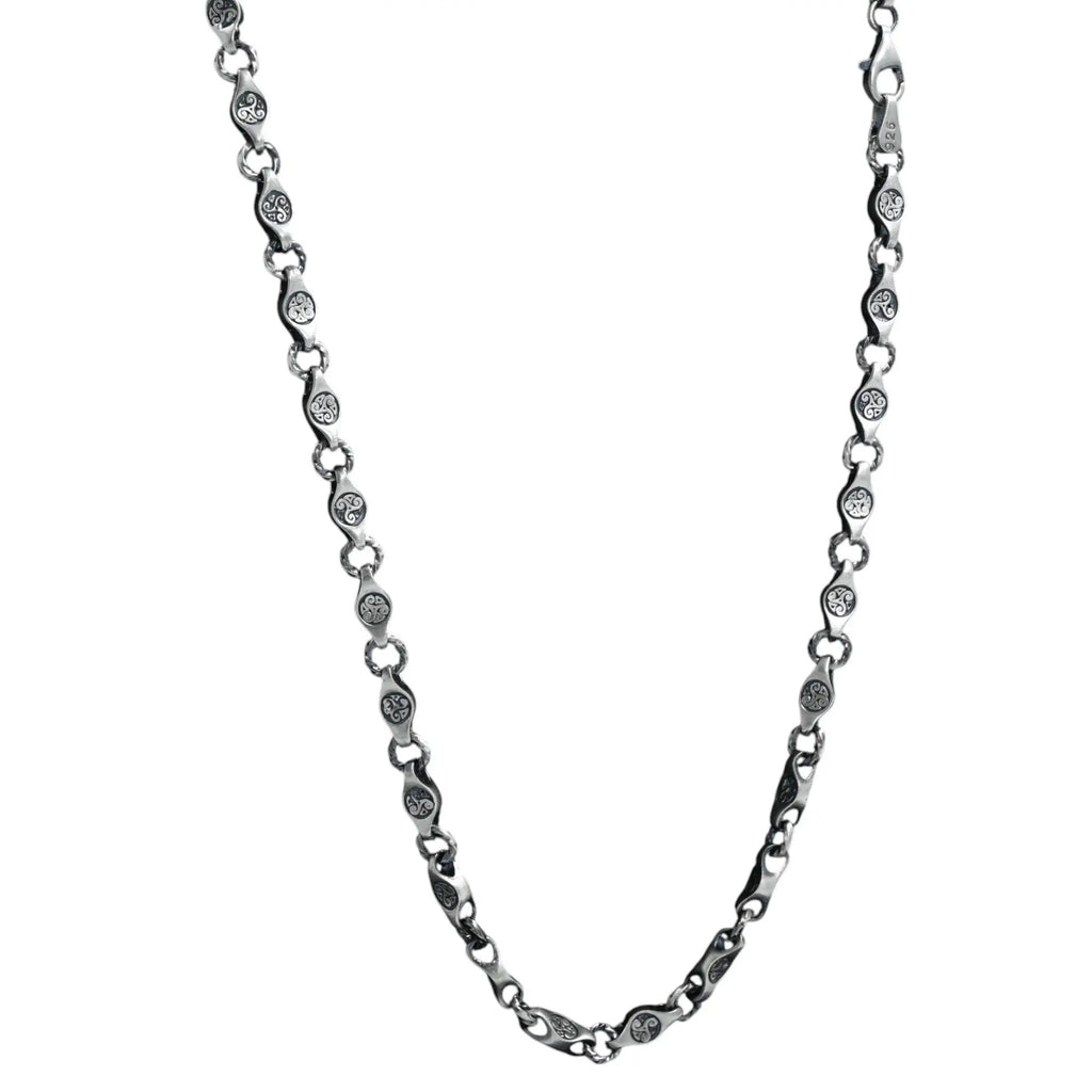 Handmade 925 Sterling Silver Mens Necklace, Elegant Unique Design   Charmora Jewelry