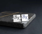 Engraved Sterling Silver Infinity Cufflinks: Personalized Wedding Groomsmen Gift   Charmora Jewelry