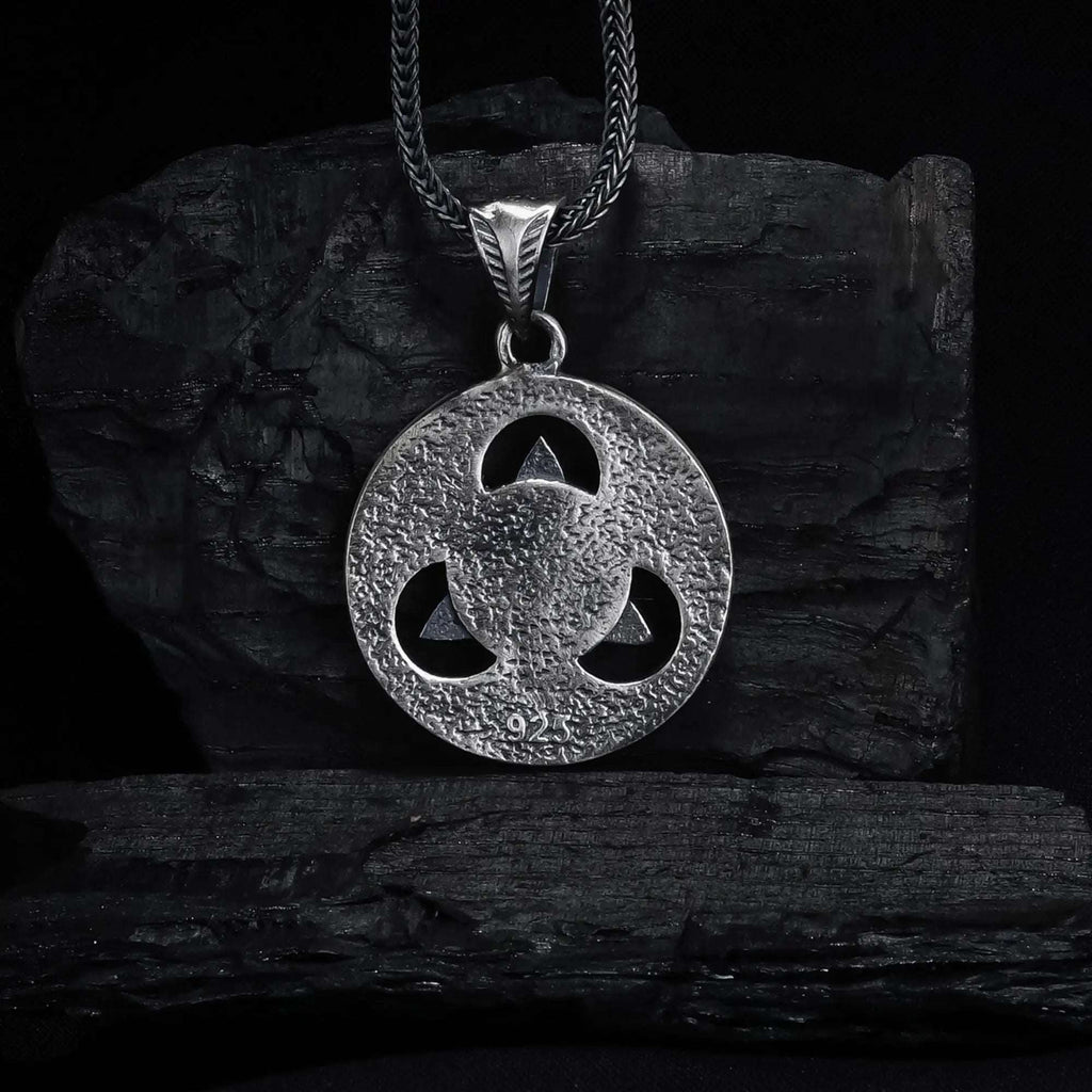 Sterling Silver Celtic Trinity Knot Necklace Handmade Triquetra Pendant Men   Charmora Jewelry