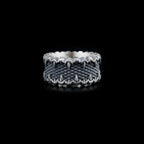 Oxidized 925 Sterling Silver Men's Ring: Handmade Silver Jewelry   Charmora Jewelry