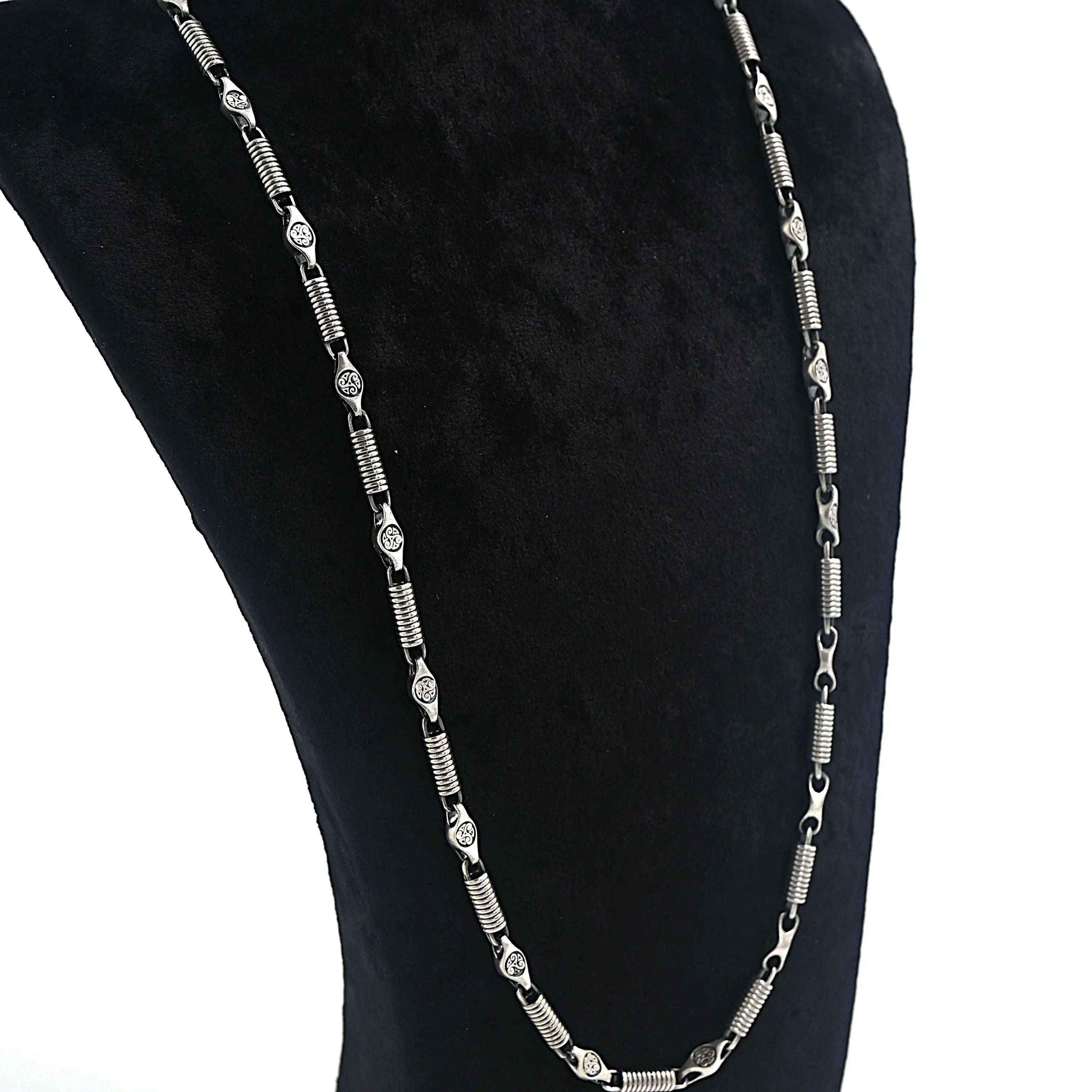 Oxidized Sterling Silver Mens Necklace: Handmade Pendant Jewelry