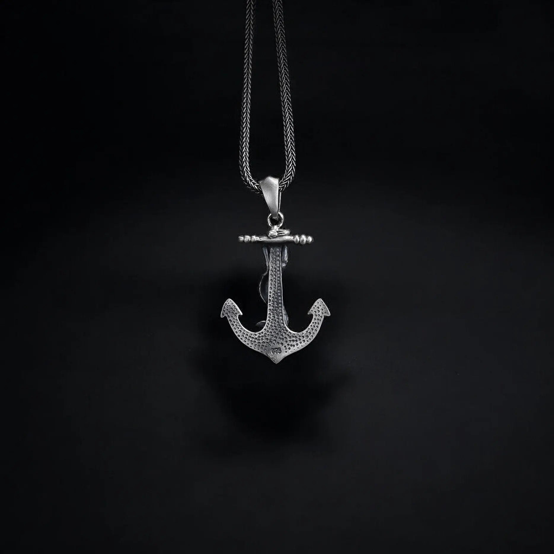 Collier pendentif sirène ancre en argent sterling : Bijoux vie marine