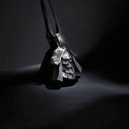 Oxidized Sterling Silver Skull Necklace - Handmade Men's Jewelry