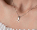 Sterling Silver Initial Necklace: Custom Letter Pendant