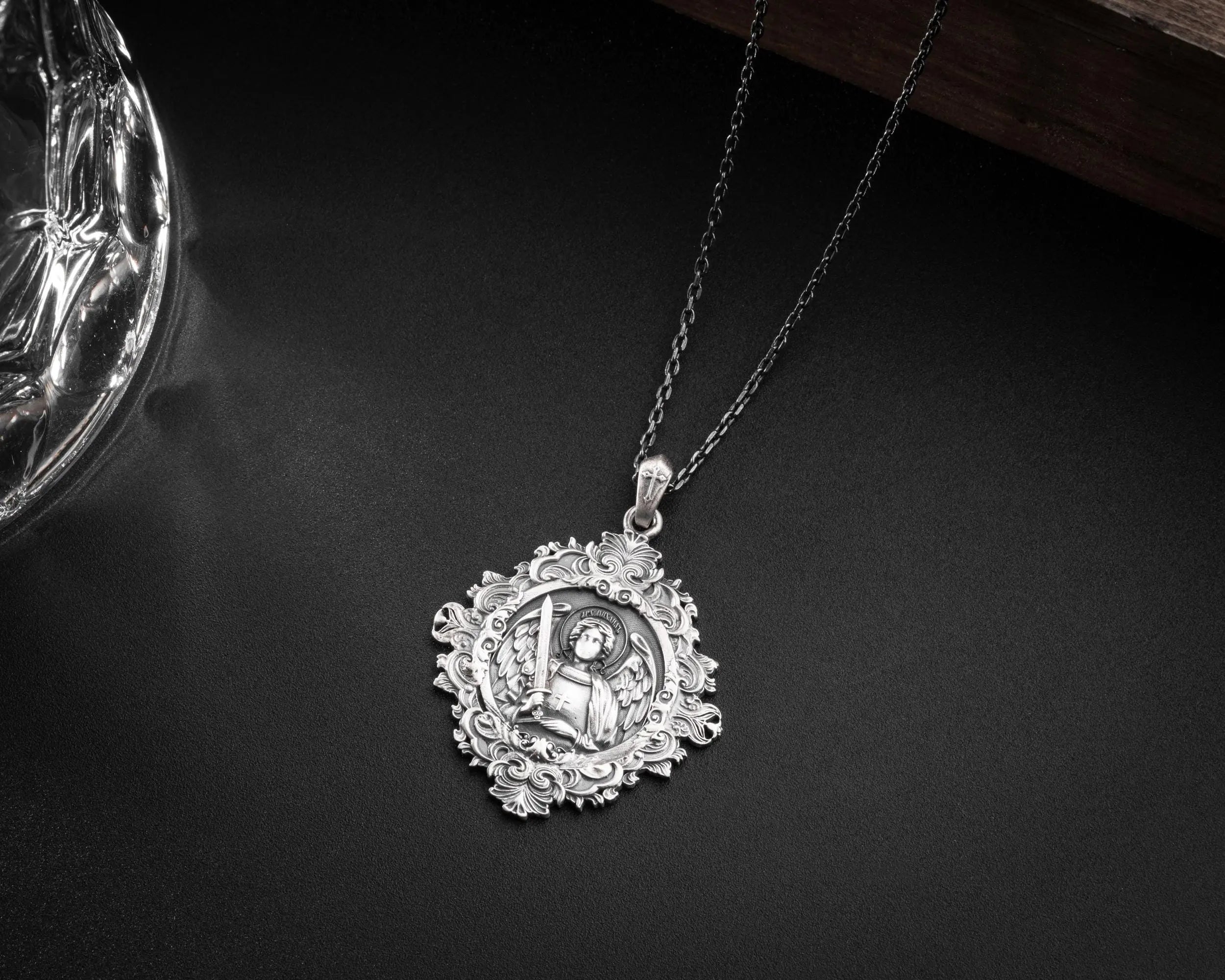 Collier Archange Saint Michel en Argent Sterling : Pendentif Ange Gardien