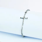 925 Sterling Silver Sword Bracelet – Handmade Warrior Jewelry for Men   Charmora Jewelry