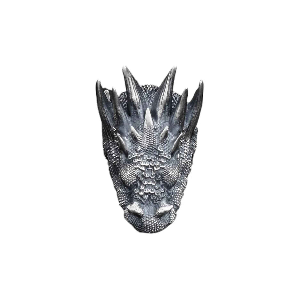 Oxidized Sterling Silver Dragon Ring: Gothic Mens Jewelry