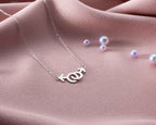 Sterling Silver Gay Pride Necklace: LGBT Jewelry Gift