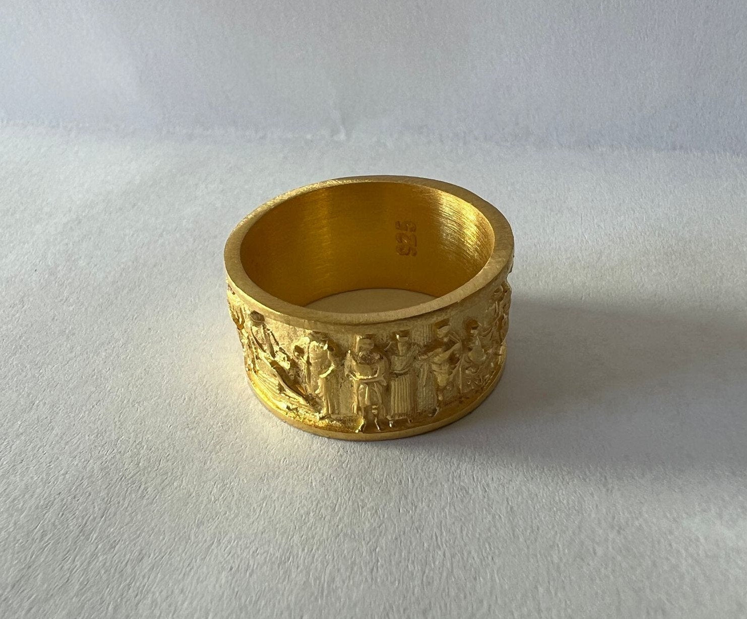 Ancient Roman Senator Ring: 925 Sterling Silver, Roman Empire Jewelry