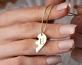 Engraved Broken Heart Necklace: Sterling Silver Couple Necklace
