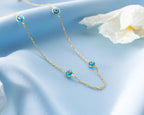 Dainty Sterling Silver Evil Eye Necklace: Gold Protection Jewelry